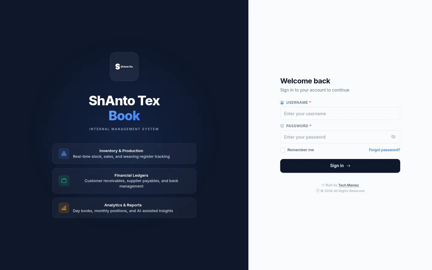 ShAntoTex — Sign-in